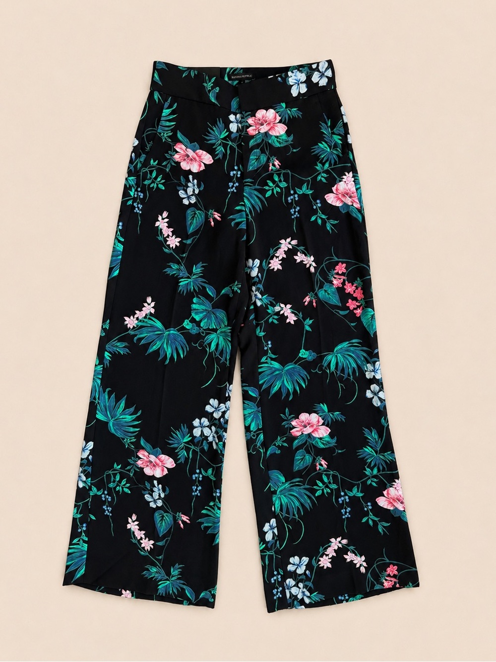 Banana Republic Floral High Rise Wide Leg Pants - Size 2 - NWT
